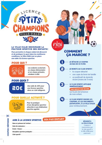 Affiche Ptits Champions 26-27 Mairie Albi
